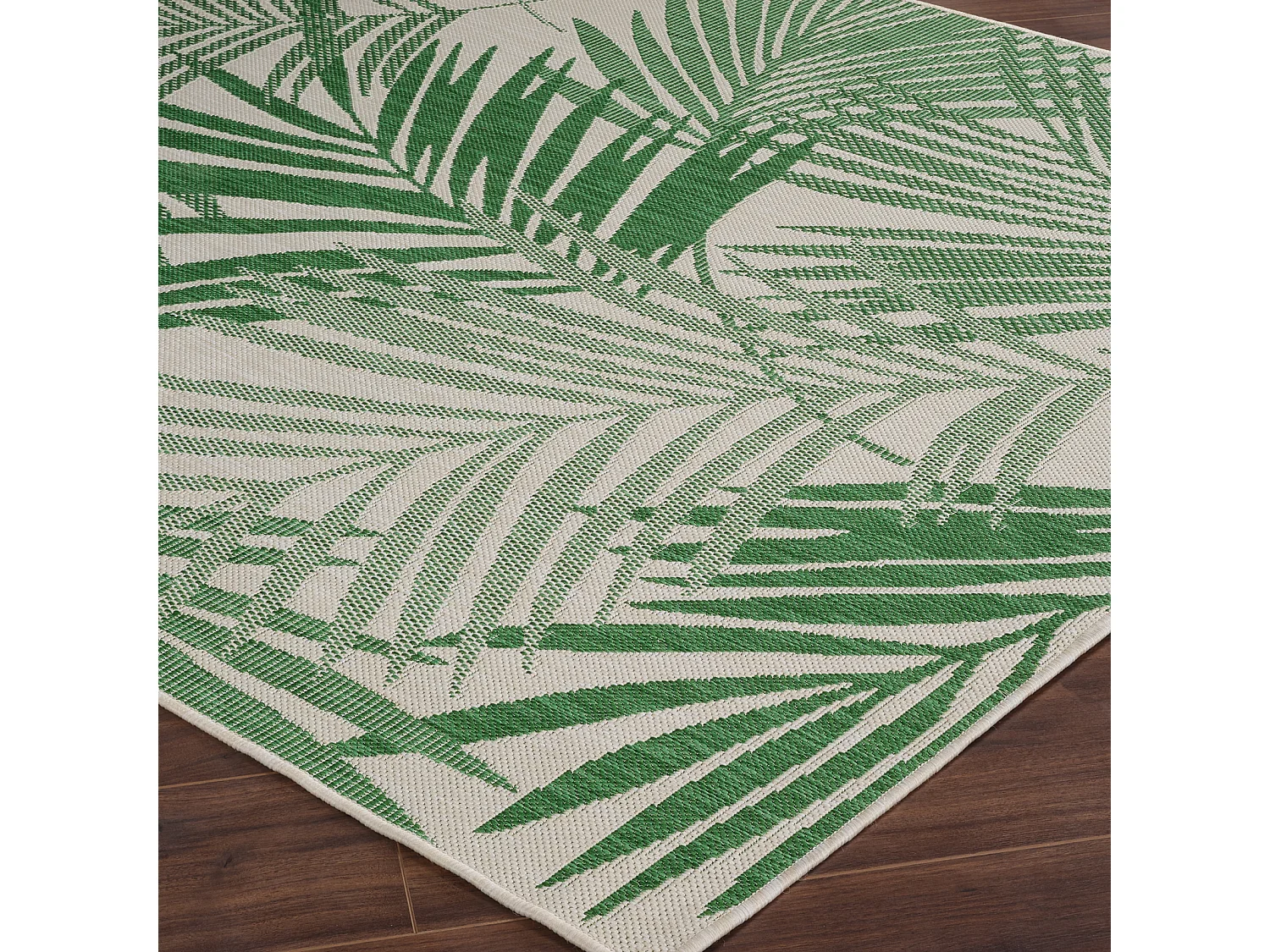 Buitenkleed - Balkon, Terras, Keuken Tapijt - Groen/Ivoor - 80x150cm - LENNIE