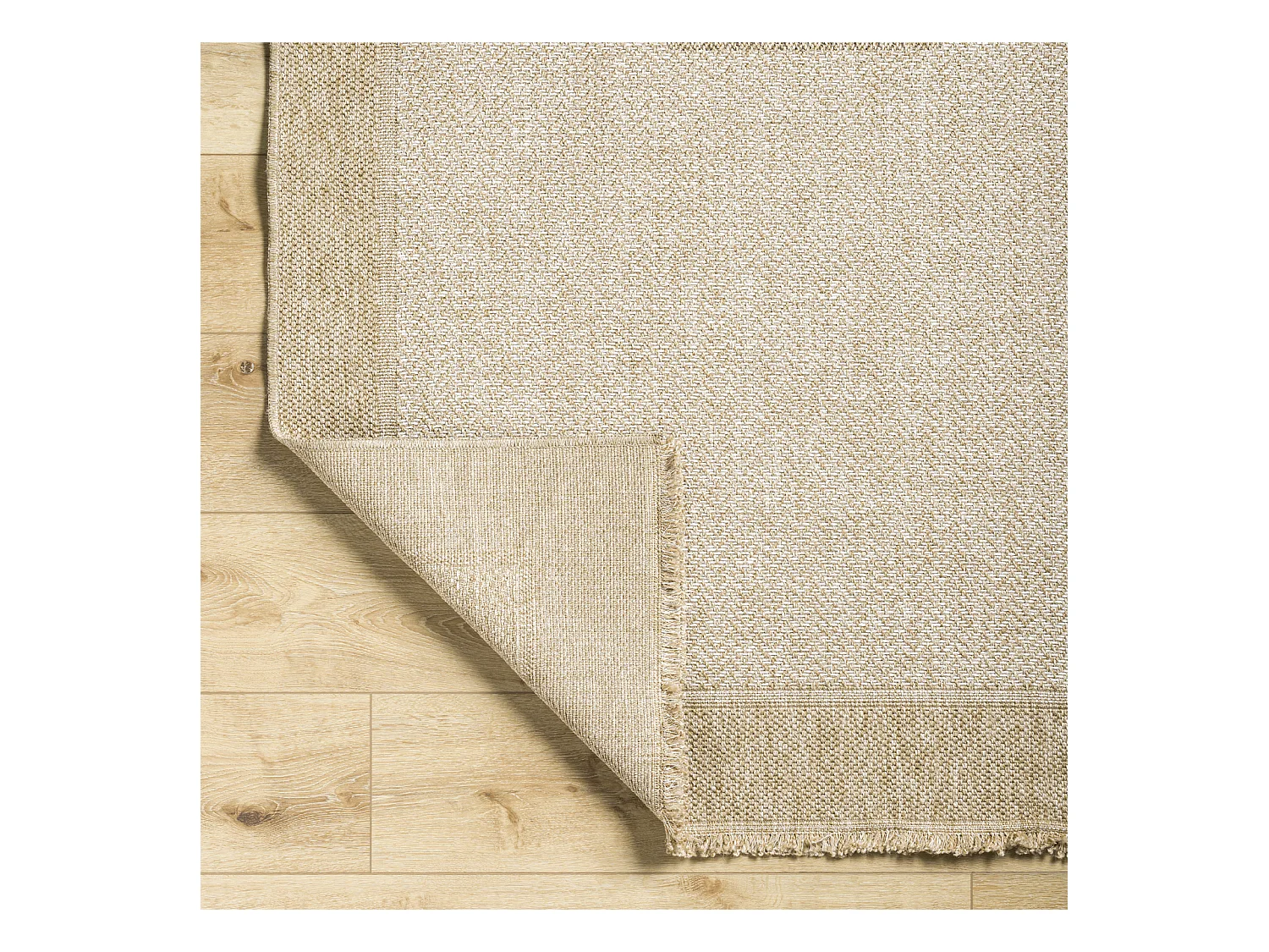 Tapis d'Extérieur/Intérieur Aspect Jute - Beige - 160x213cm - JENNY