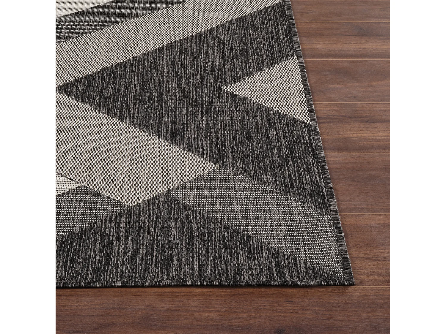 Buitenkleed - Balkon, Terras, Keuken Tapijt - Grijs/Ivoor - 120x170cm - ABBY