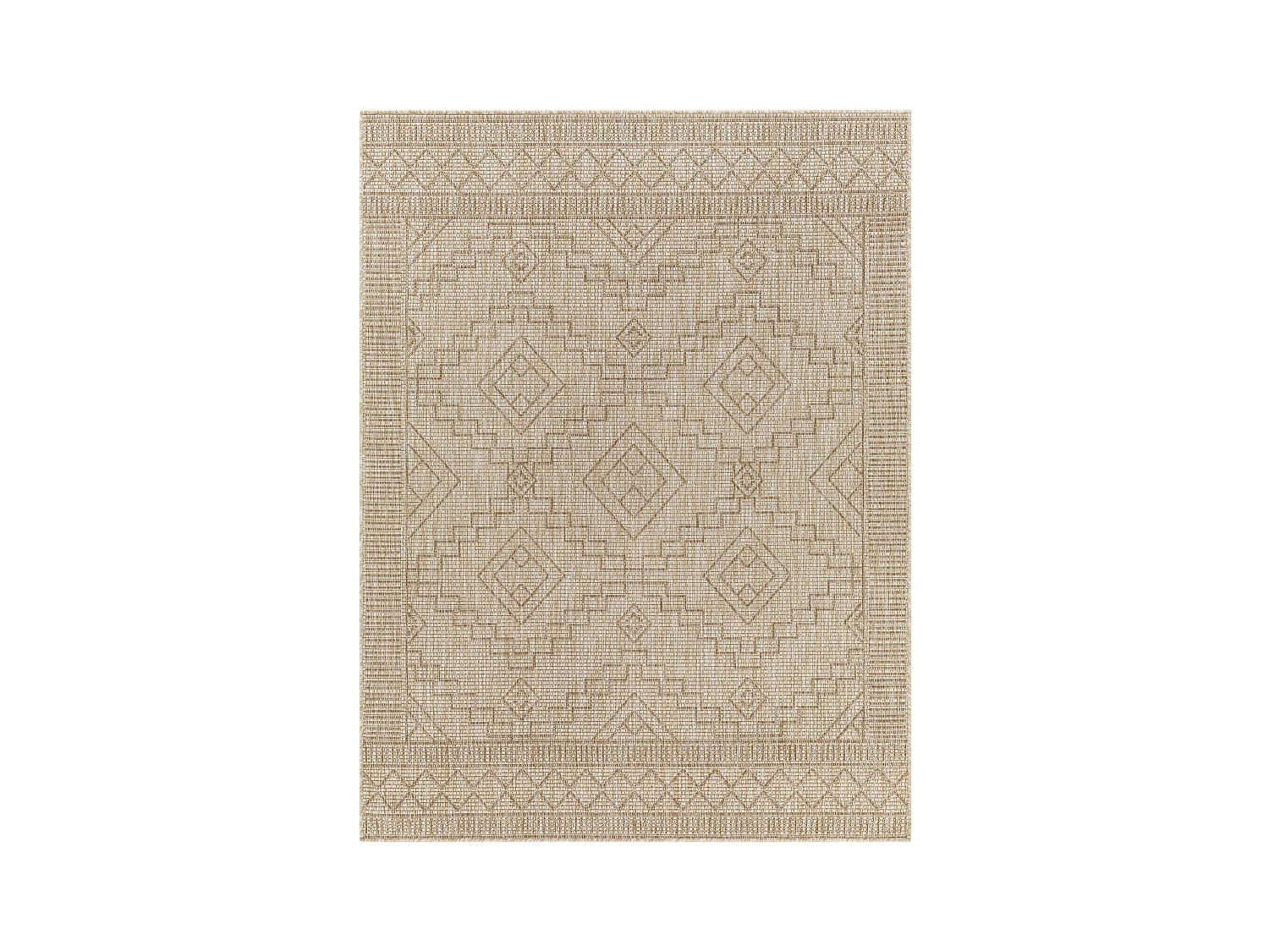 Buitenkleed - Balkon, Terras, Keuken Jute-Look Tapijt - Beige/Ivoor - 160x213cm - TRICIA