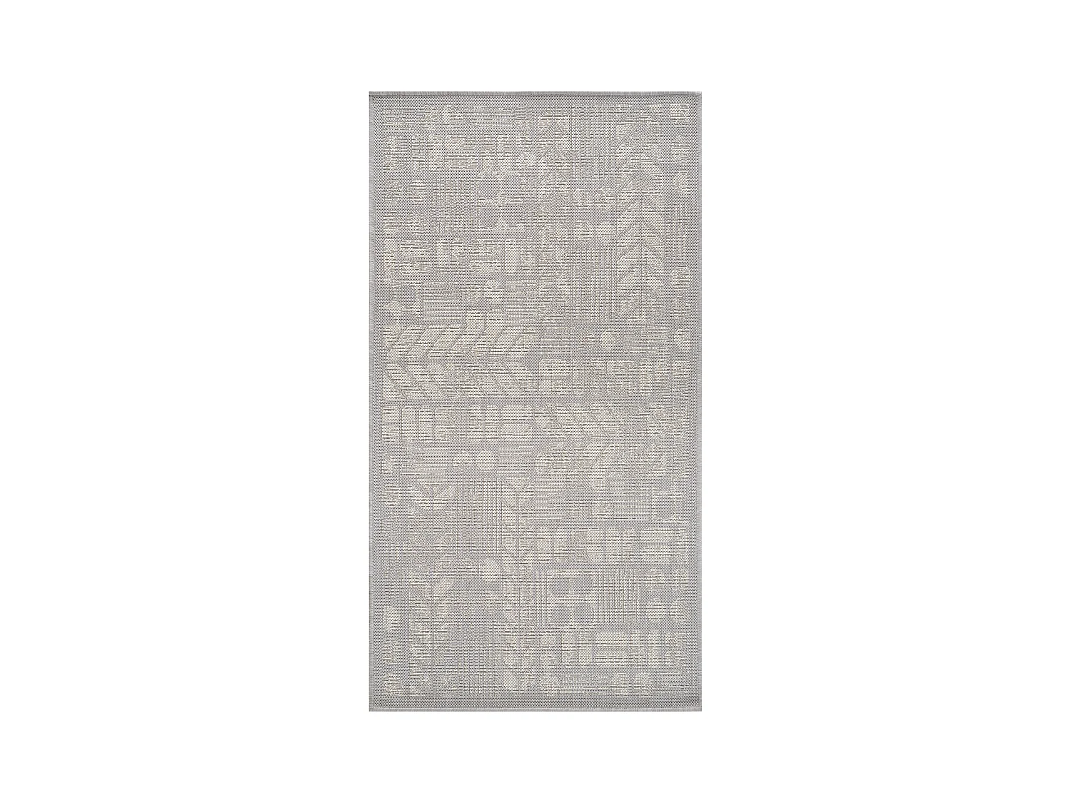 Buitenkleed - Balkon, Terras, Keuken Tapijt - Grijs/Ivoor - 80x150cm - SALLY