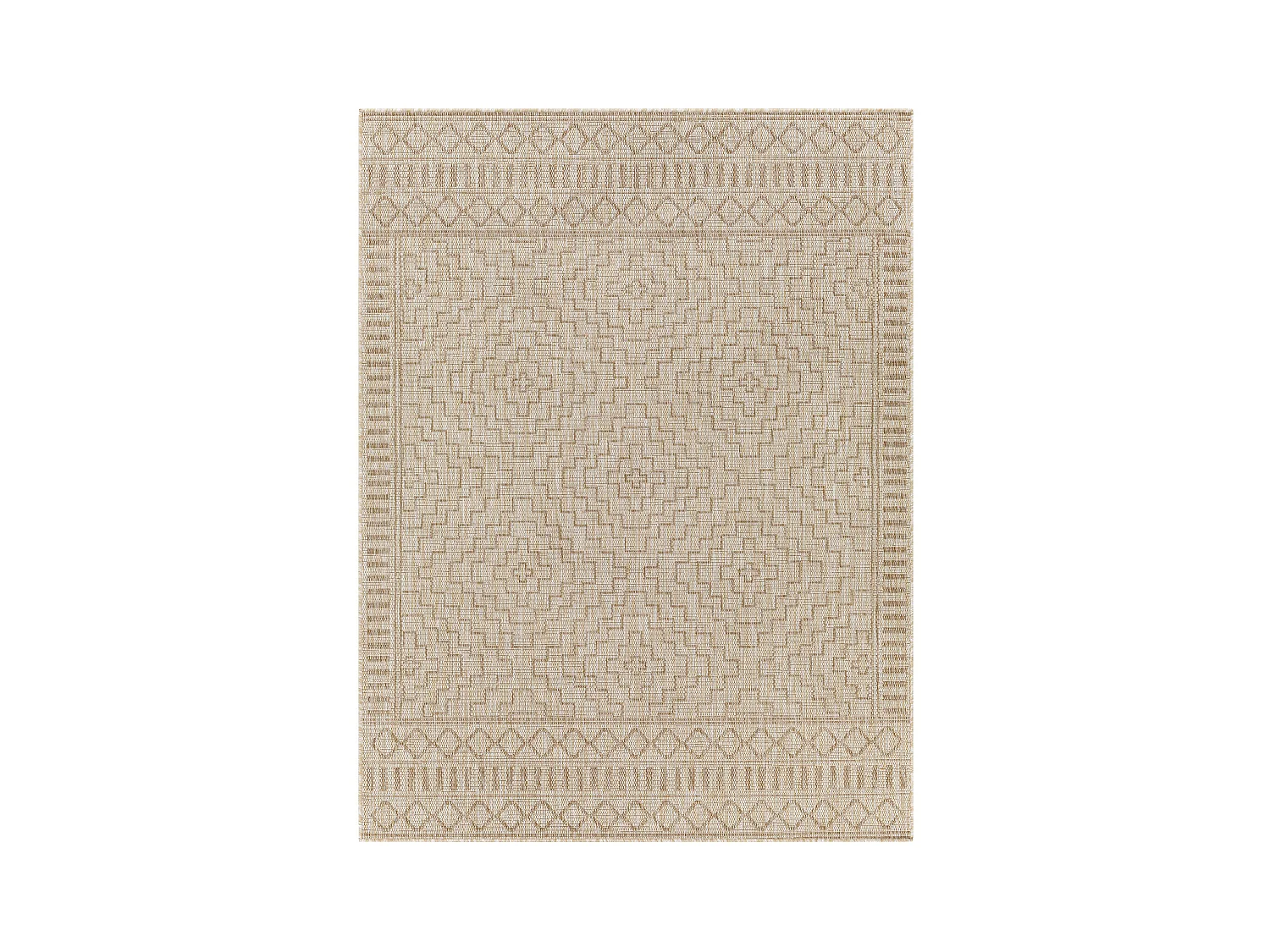 Buitenkleed - Balkon, Terras, Keuken Jute-Look Tapijt - Beige/Ivoor - 160x213cm - TRICIA