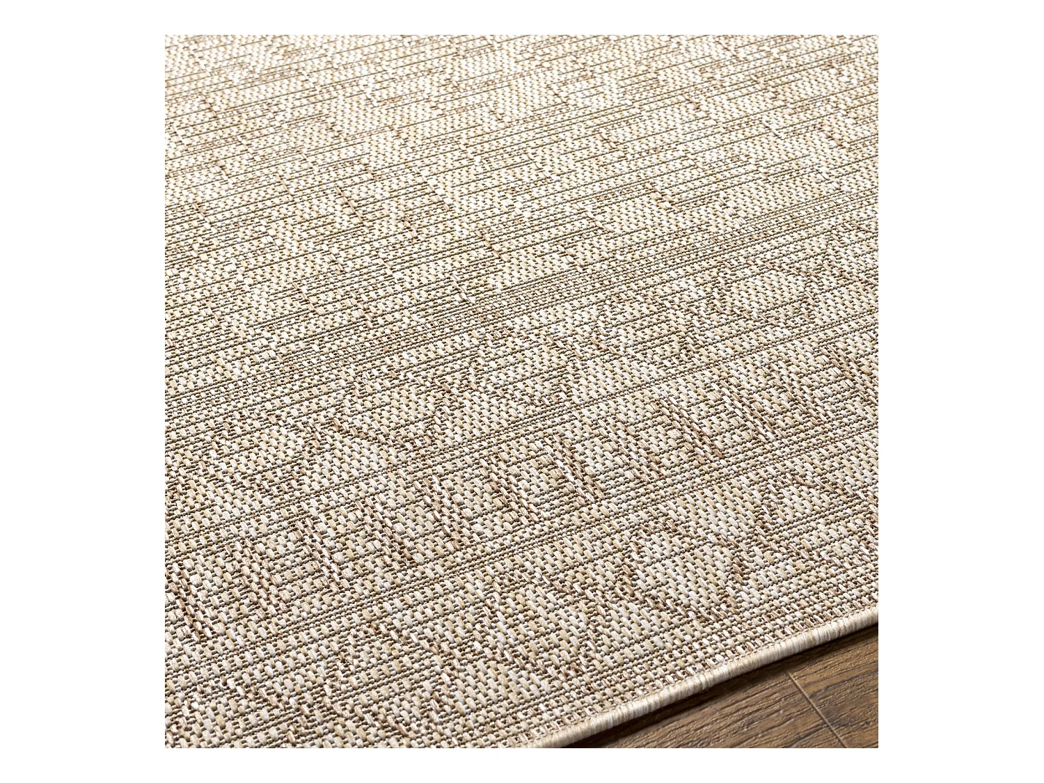 Tapis d'Extérieur/Intérieur Aspect Jute - Beige/Ivoire - 160x213cm - TRICIA