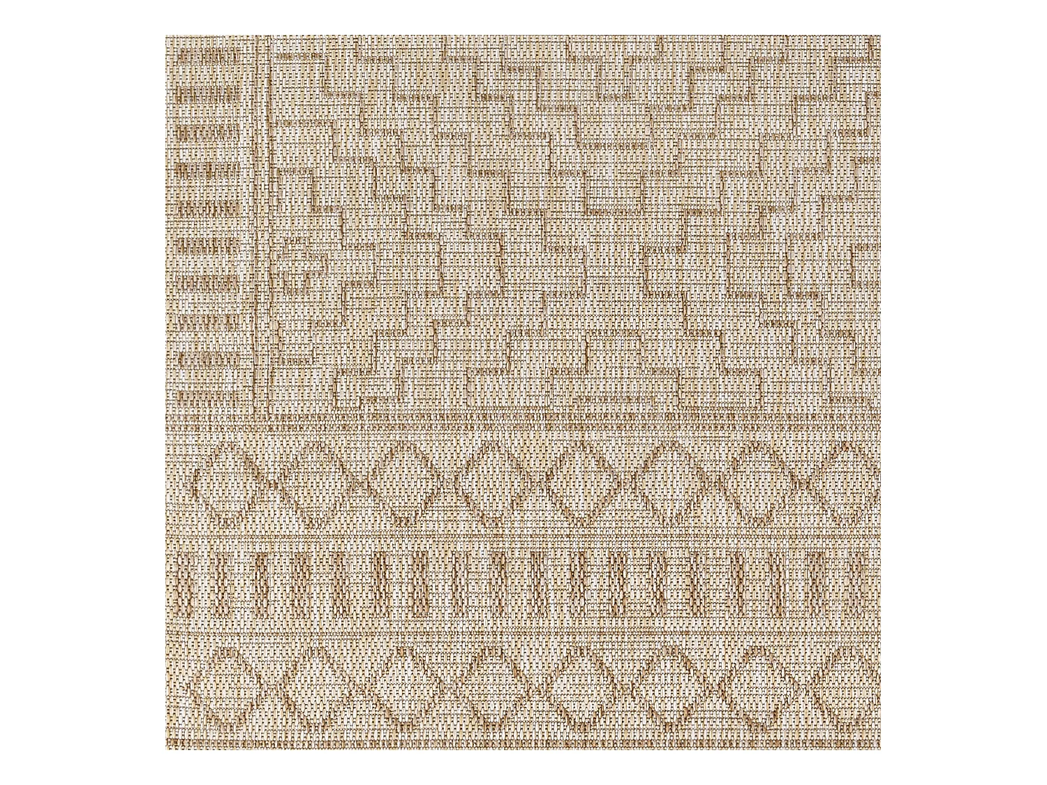 Tapis d'Extérieur/Intérieur Aspect Jute - Beige/Ivoire - 160x213cm - TRICIA