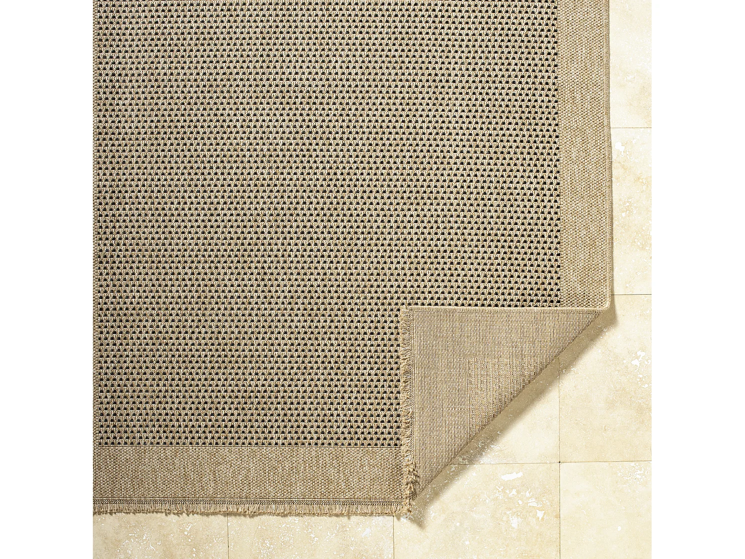 In-/Outdoor-Teppich mit Jute-Look - Beige/Schwarz - 160x213cm - LORI