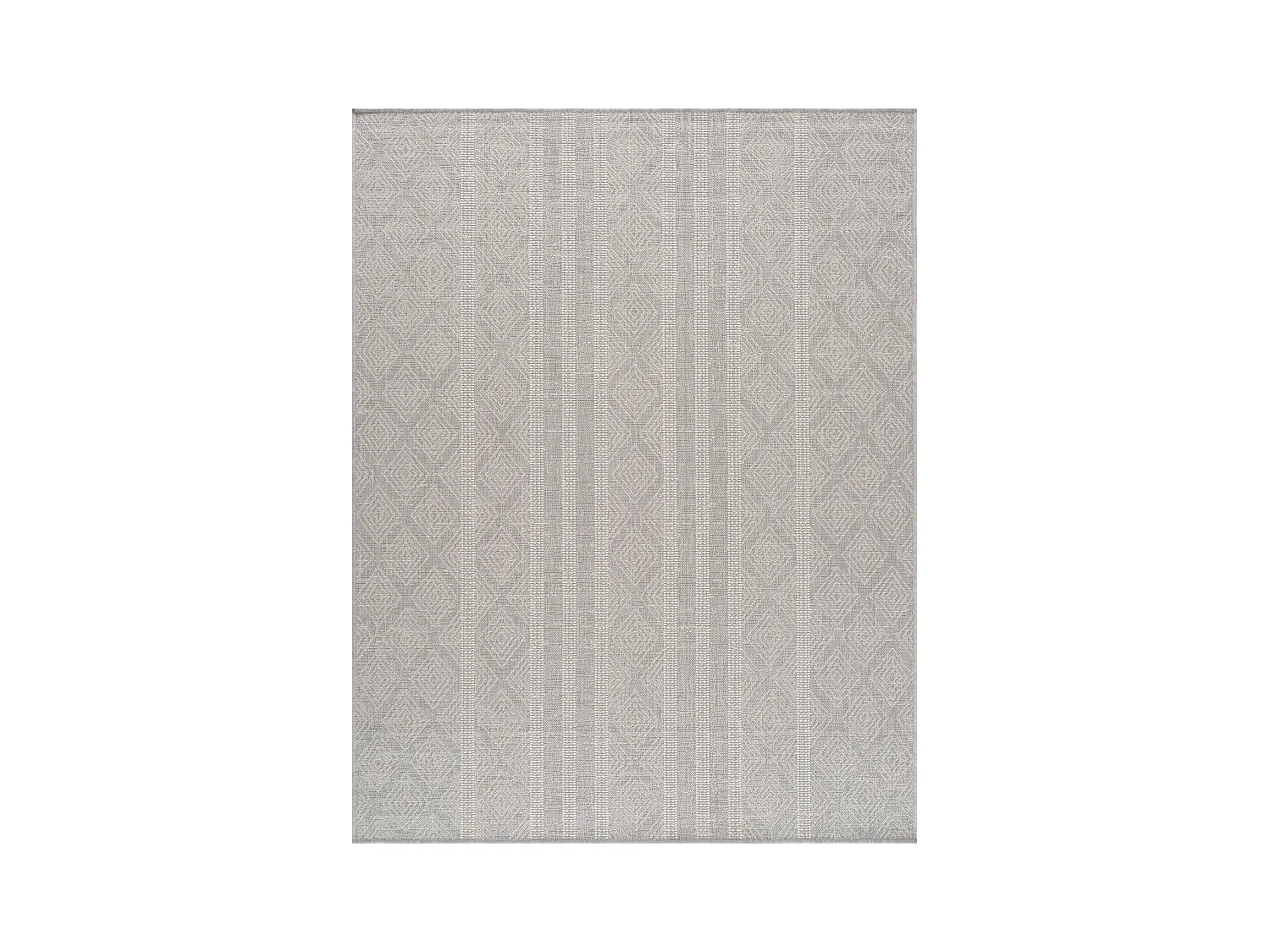 Tapis d'Extérieur/Intérieur - Gris/Ivoire - 120x170cm - MADIE