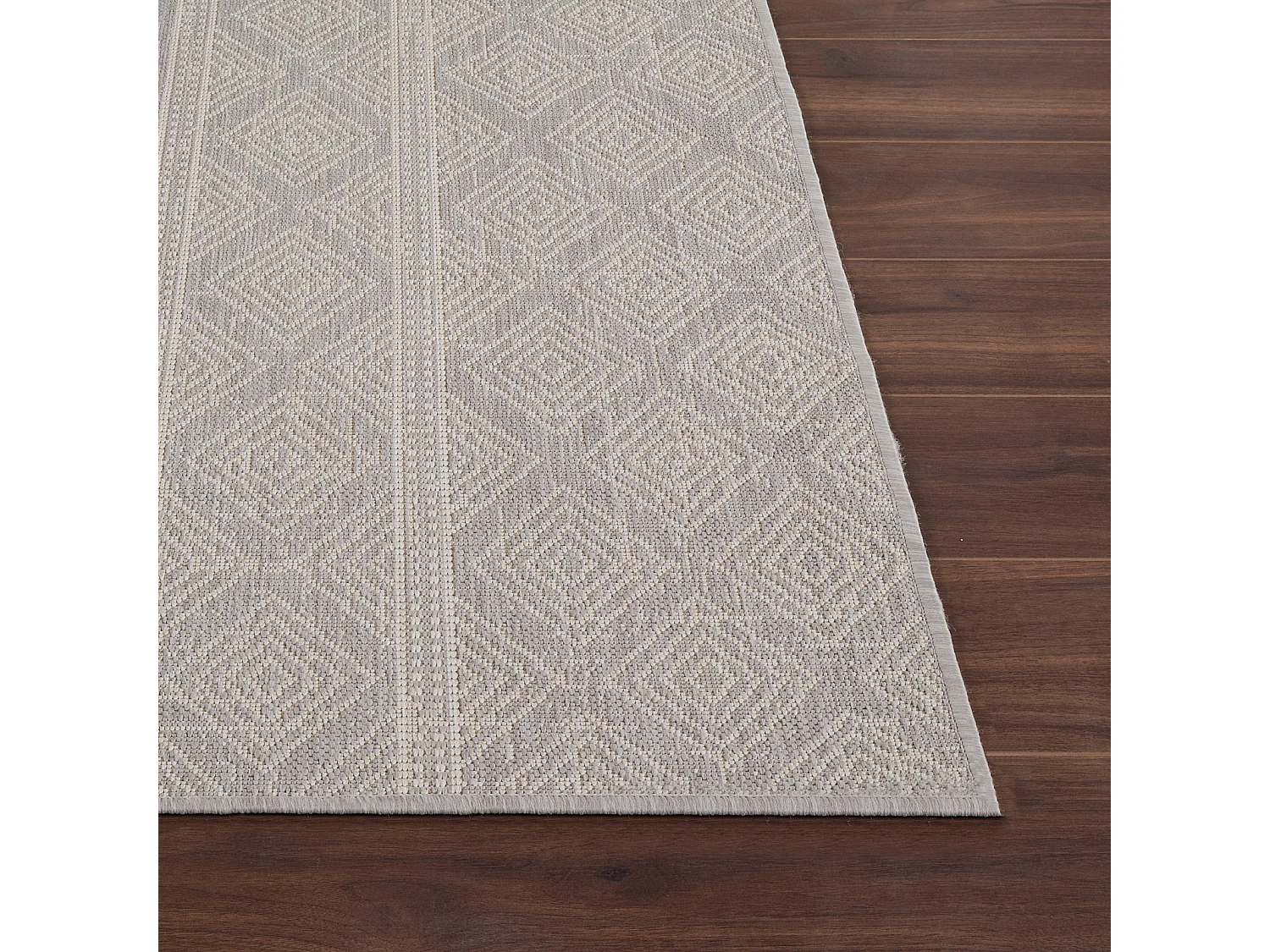 Tapis d'Extérieur/Intérieur - Gris/Ivoire - 120x170cm - MADIE