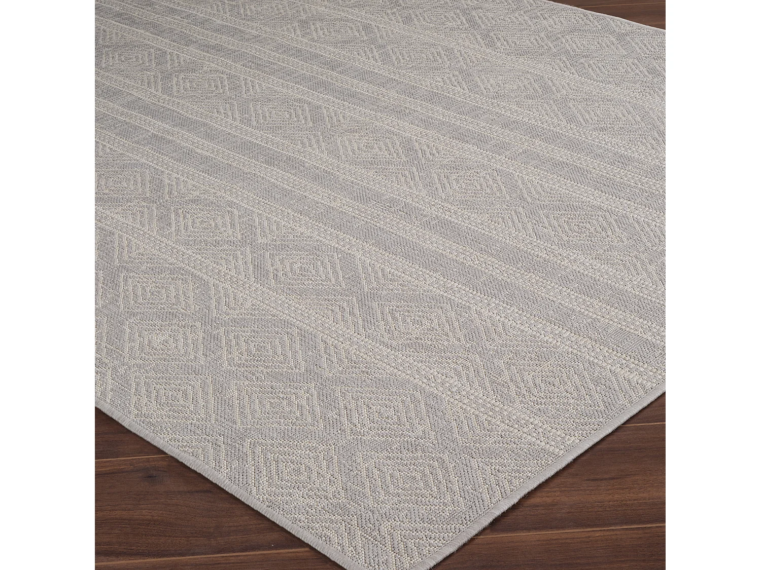 Tapis d'Extérieur/Intérieur - Gris/Ivoire - 120x170cm - MADIE