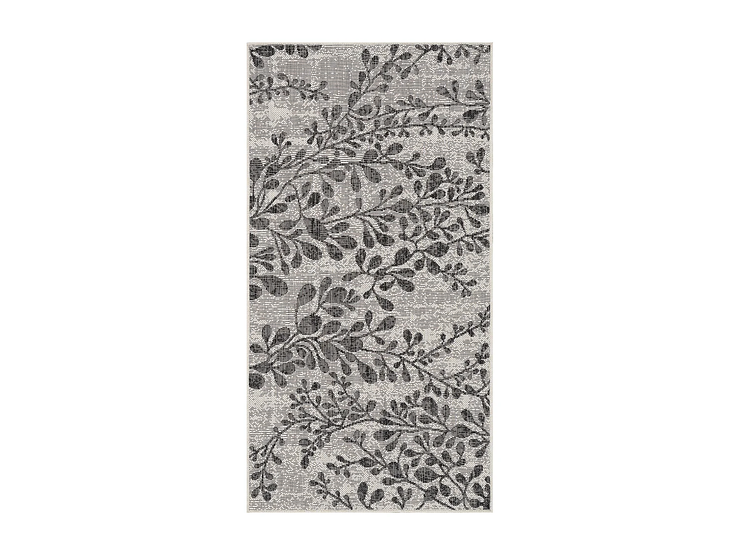 Tapis d'Extérieur/Intérieur - Ivoire/Gris - 80x150cm - MOLLY