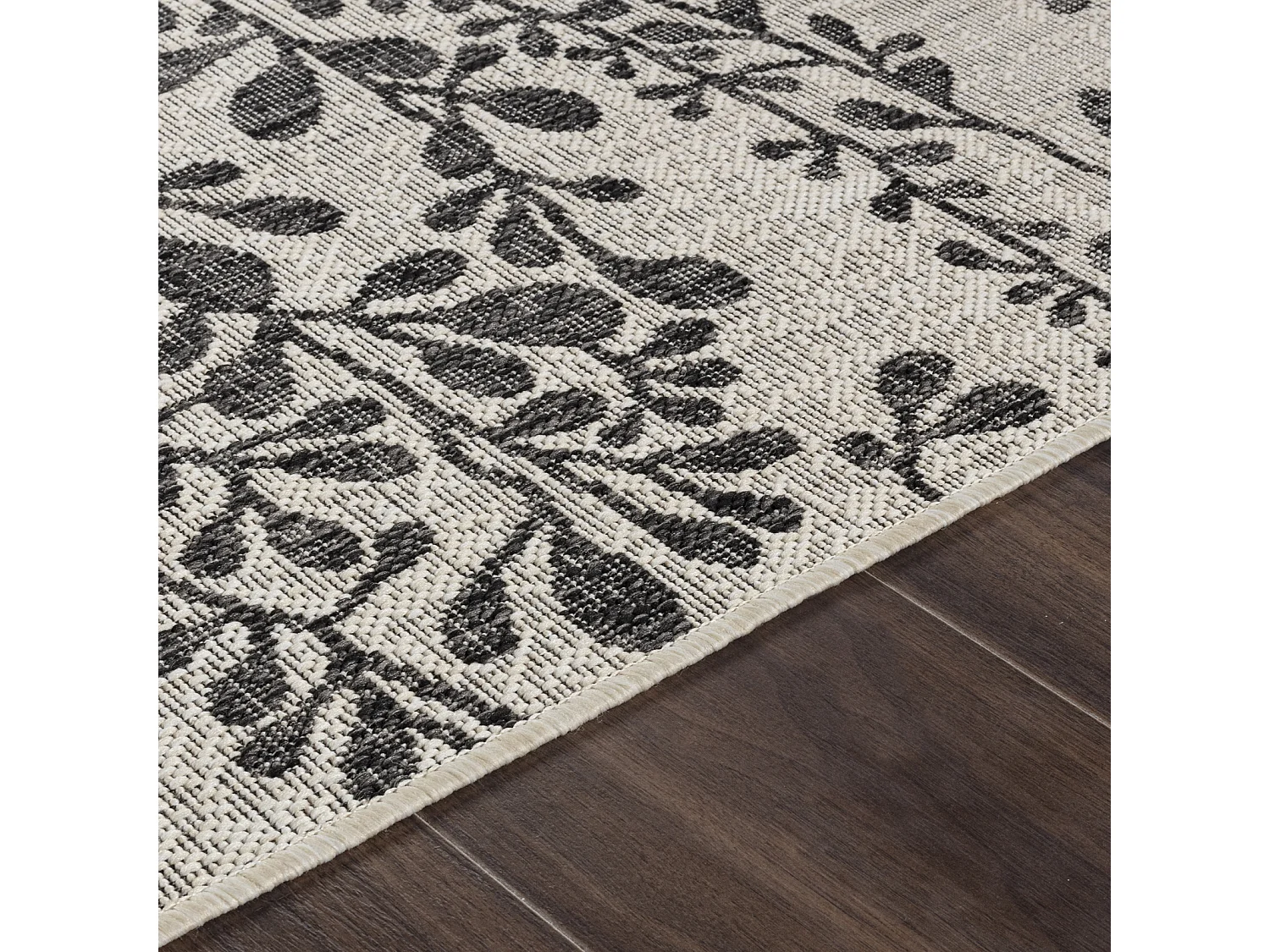 Tapis d'Extérieur/Intérieur - Ivoire/Gris - 80x150cm - MOLLY