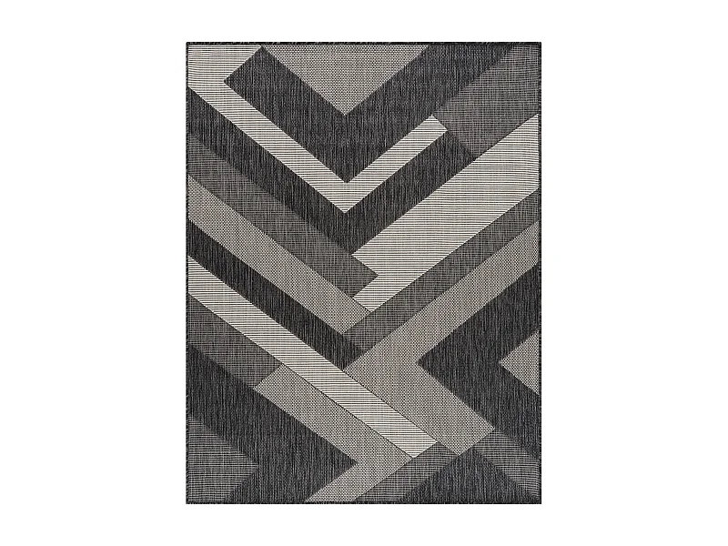 Tapis d'Extérieur/Intérieur - Gris/Ivoire - 160x213cm - ABBY