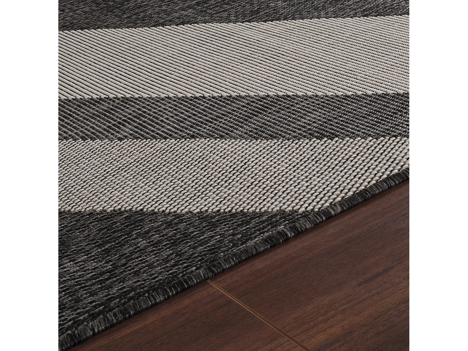 Tapis d'Extérieur/Intérieur - Gris/Ivoire - 160x213cm - ABBY