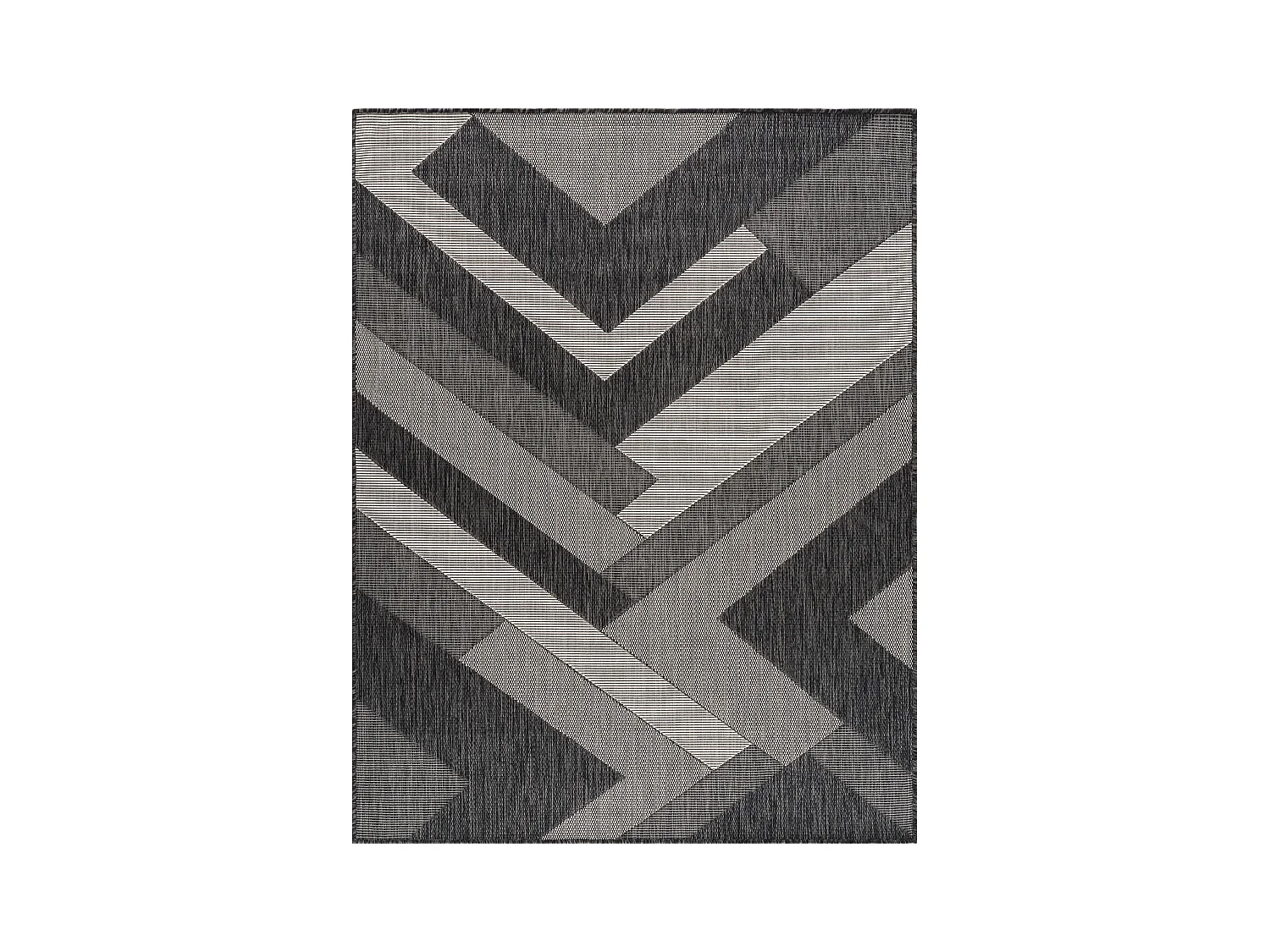 Tapis d'Extérieur/Intérieur - Gris/Ivoire - 160x213cm - ABBY