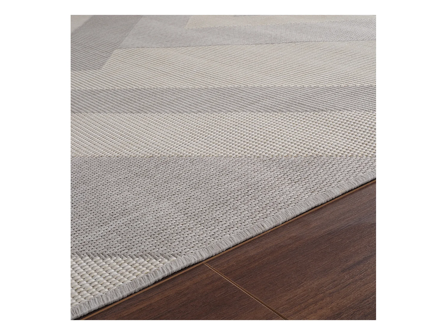 Tapis d'Extérieur/Intérieur - Gris/Ivoire - 120x170cm - ABBY