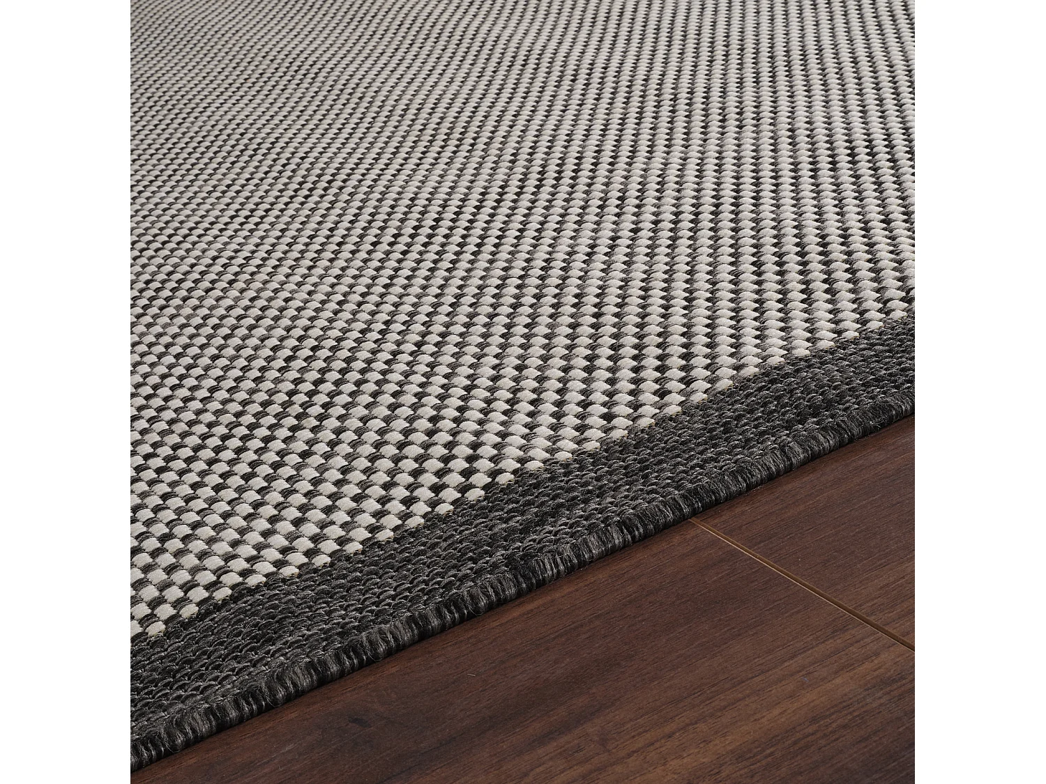 Tapis d'Extérieur/Intérieur - Gris/Ivoire - 120x170cm - KACEY