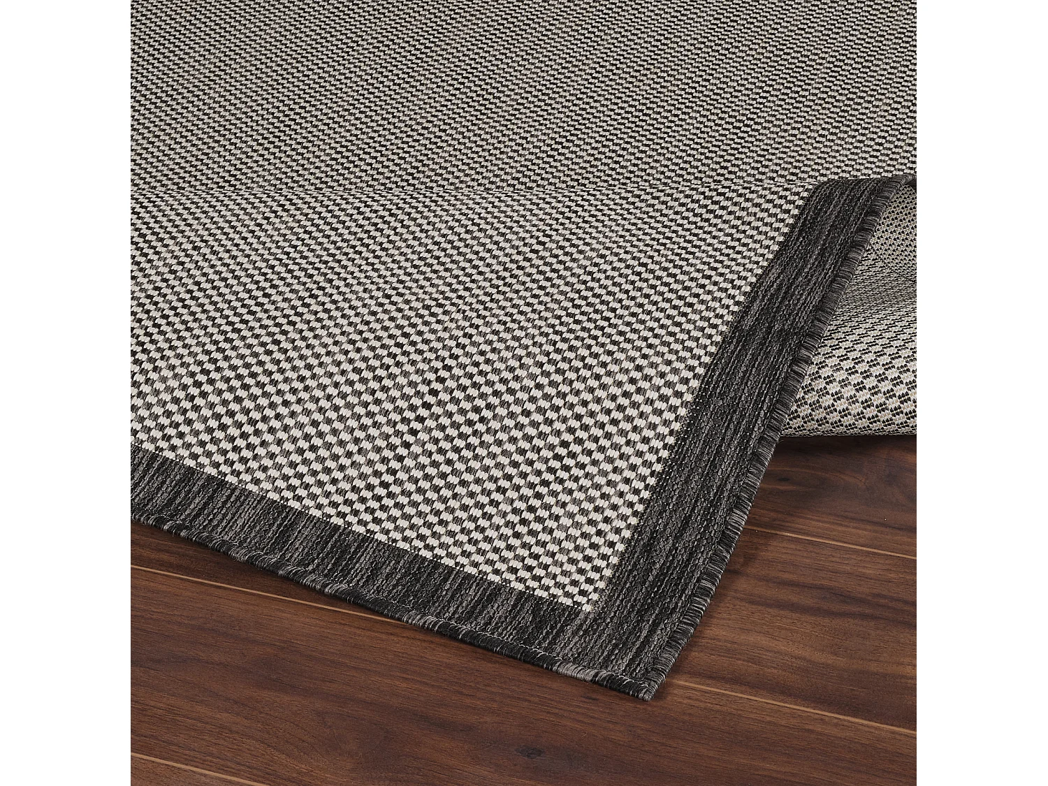 Tapis d'Extérieur/Intérieur - Gris/Ivoire - 120x170cm - KACEY