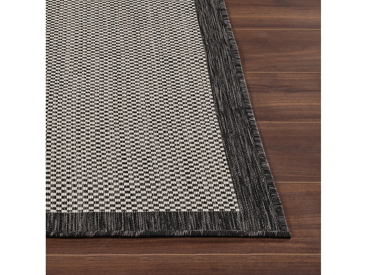 Tapis d'Extérieur/Intérieur - Gris/Ivoire - 120x170cm - KACEY
