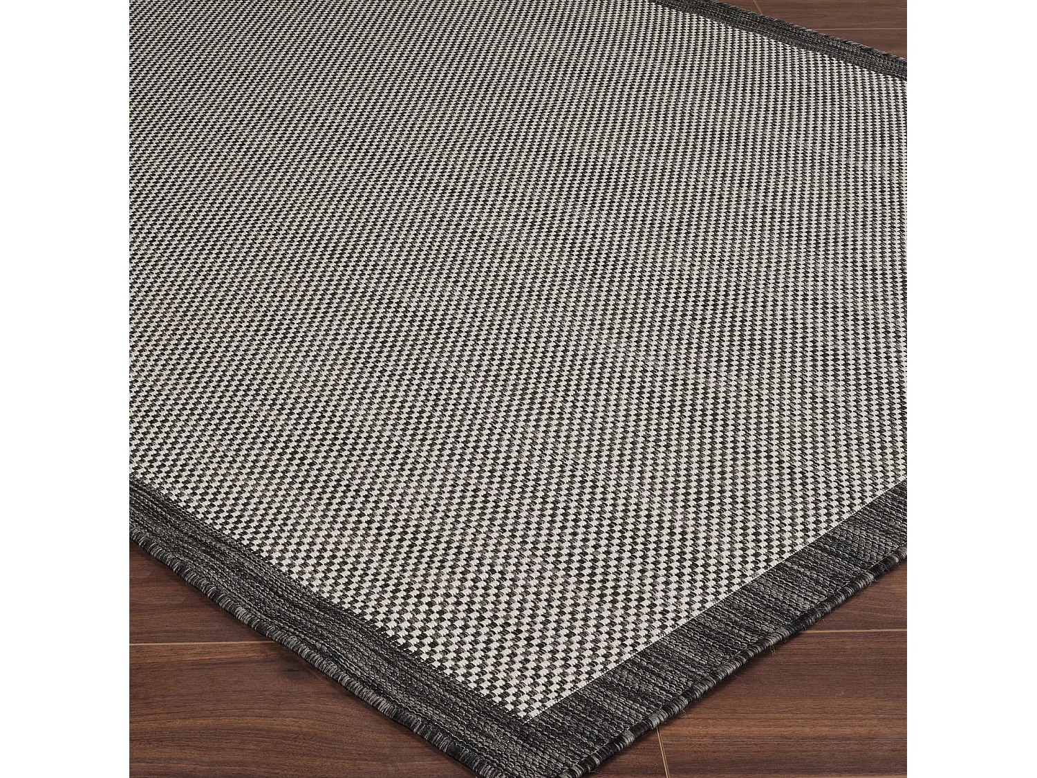 Tapis d'Extérieur/Intérieur - Gris/Ivoire - 120x170cm - KACEY