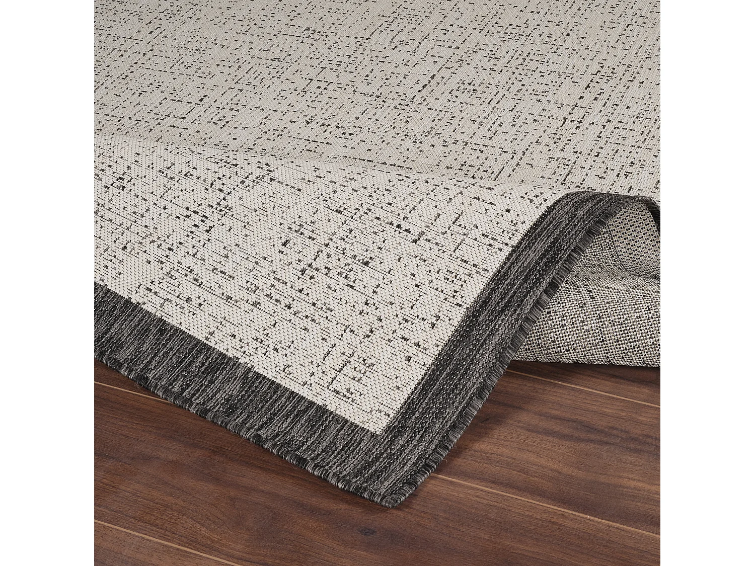 Tapis d'Extérieur/Intérieur - Ivoire/Gris - 80x150cm - JODY