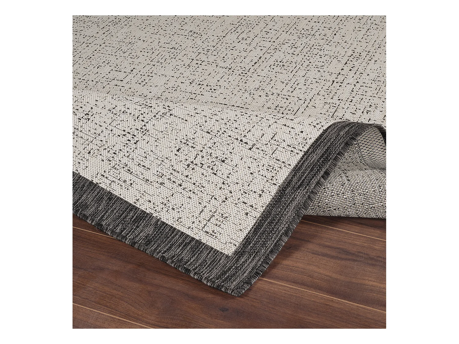 In-/Outdoor-Teppich - Elfenbein/Grau - 80x150cm - JODY