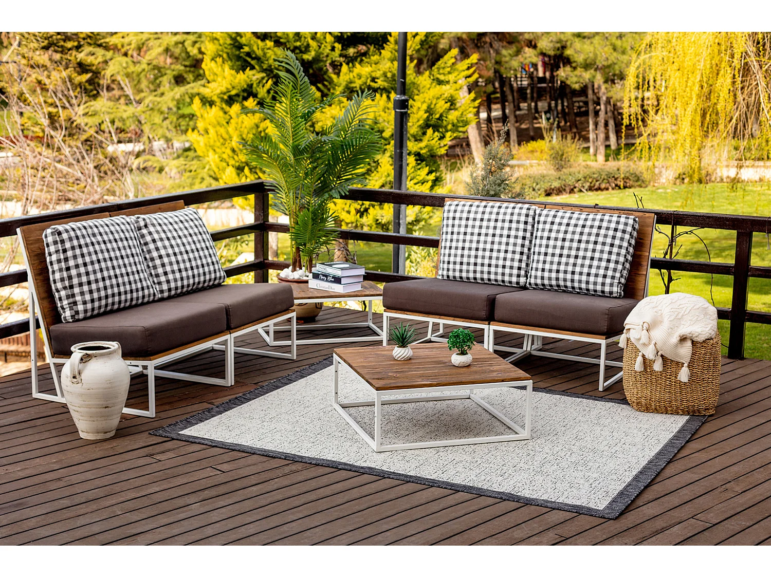 Alfombra Exterior/Interior - Marfil/Gris - 200x275cm - JODY