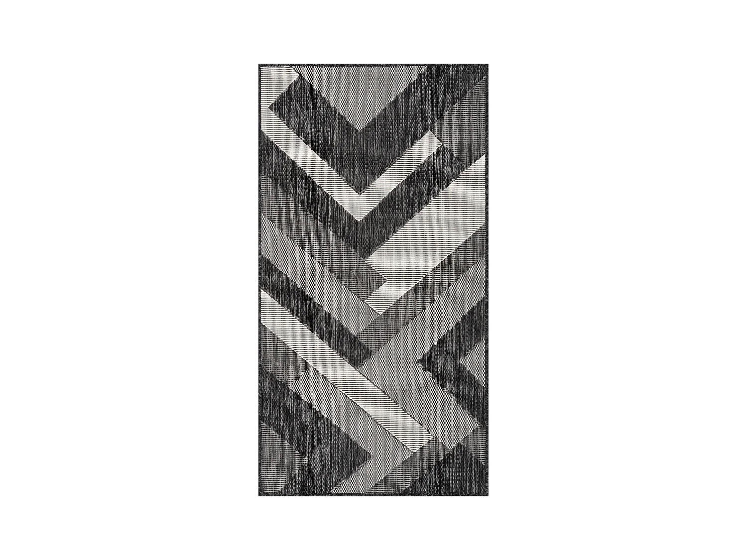 Tapis d'Extérieur/Intérieur - Gris/Ivoire - 80x150cm - ABBY