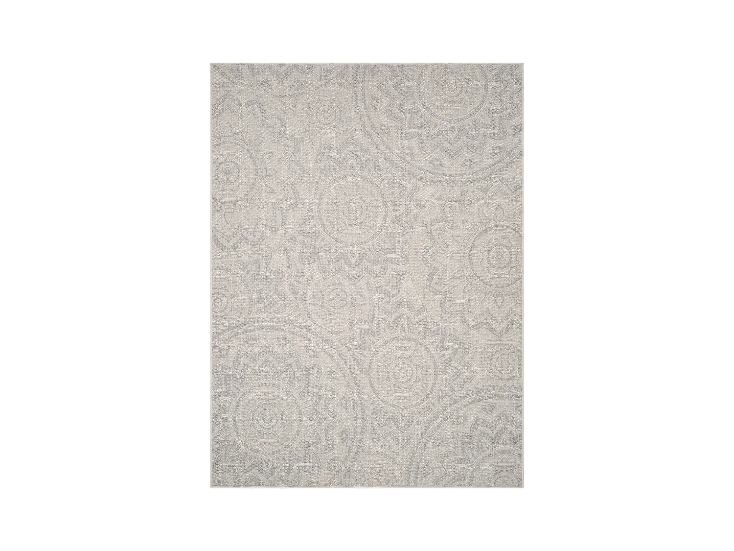 Tapis d'Extérieur/Intérieur - Ivoire/Gris - 120x170cm - KELLY