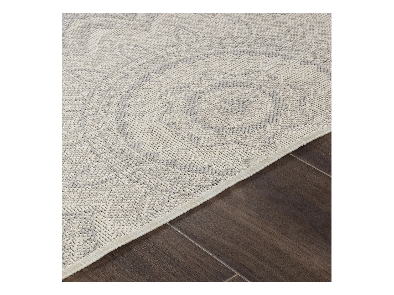 Tapis d'Extérieur/Intérieur - Ivoire/Gris - 120x170cm - KELLY