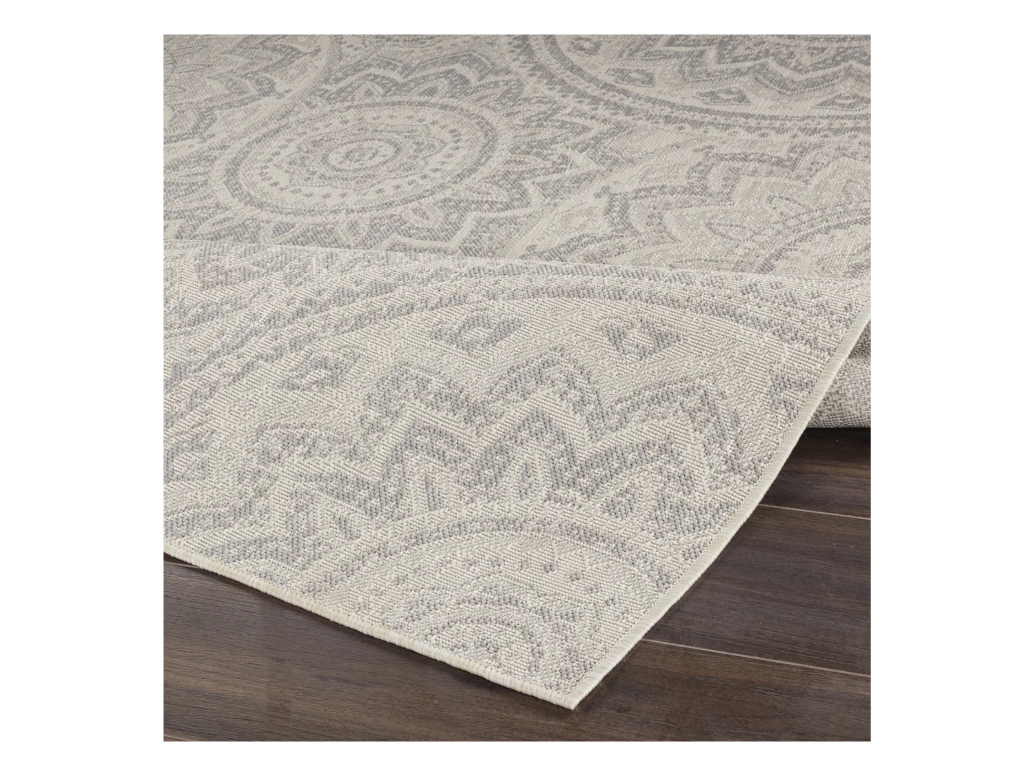 Tapis d'Extérieur/Intérieur - Ivoire/Gris - 120x170cm - KELLY