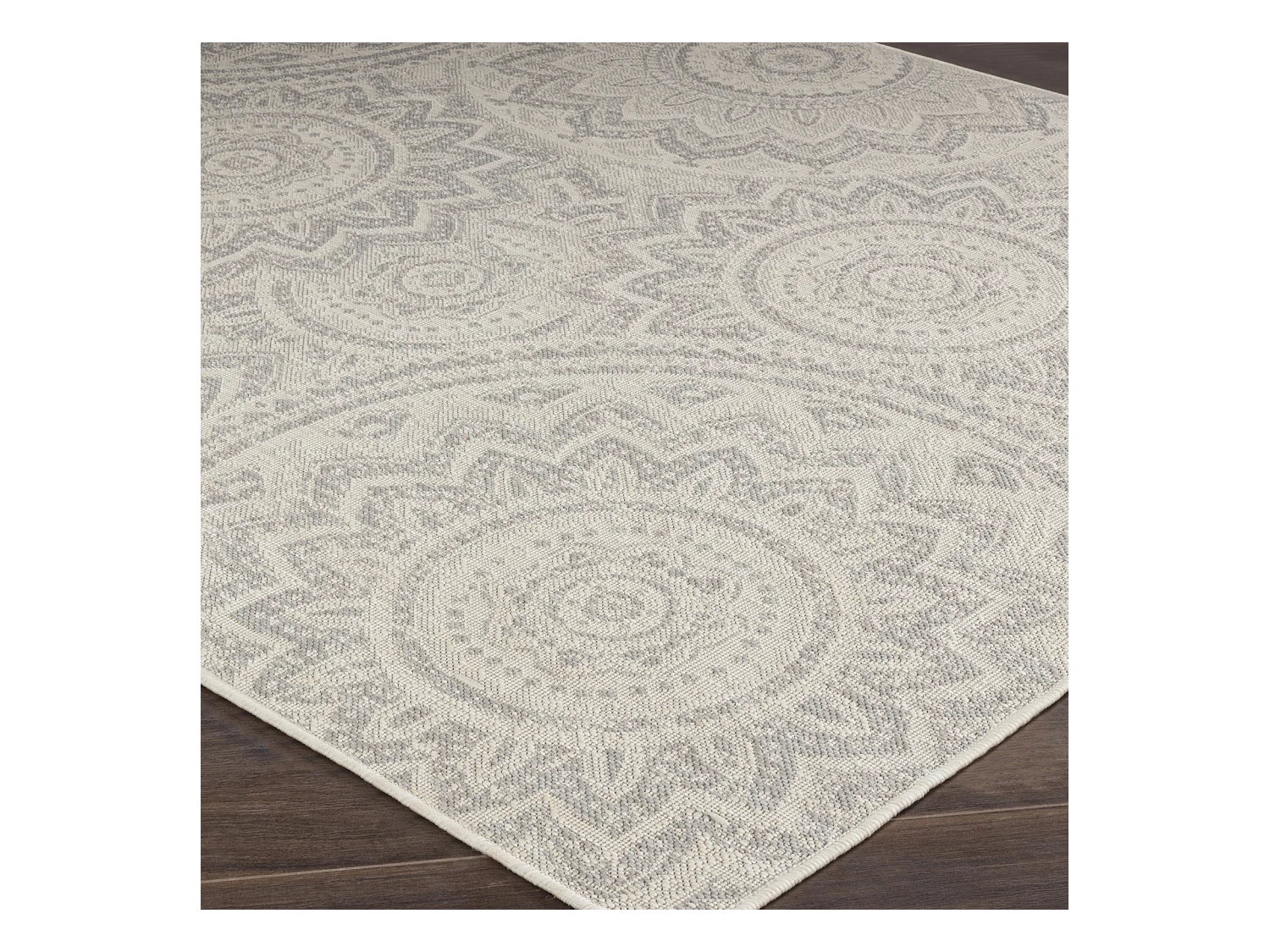 Tapis d'Extérieur/Intérieur - Ivoire/Gris - 120x170cm - KELLY