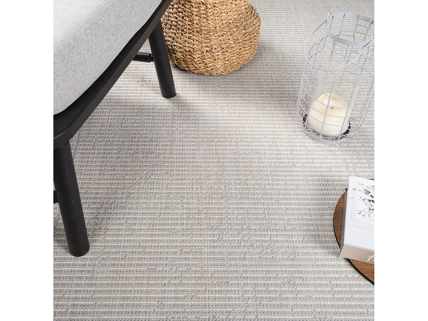 In-/Outdoor-Teppich - Grau/Elfenbein - 120x170cm - KASSIE