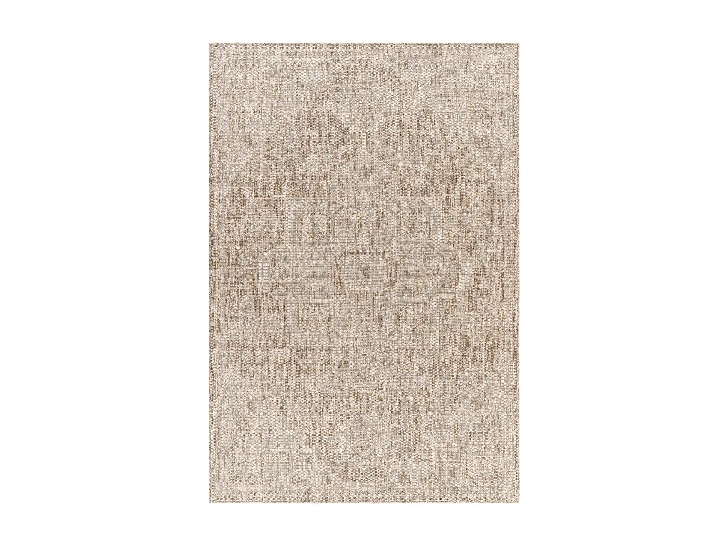 Tapis d'Extérieur/Intérieur Aspect Jute - Beige/Ivoire - 160x213cm - LINDA