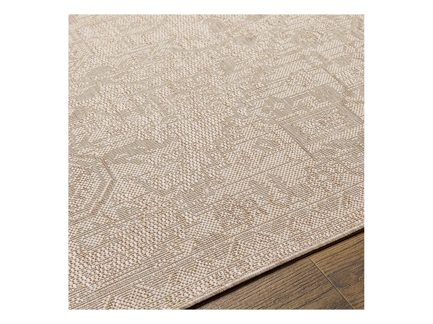 Tapis d'Extérieur/Intérieur Aspect Jute - Beige/Ivoire - 160x213cm - LINDA