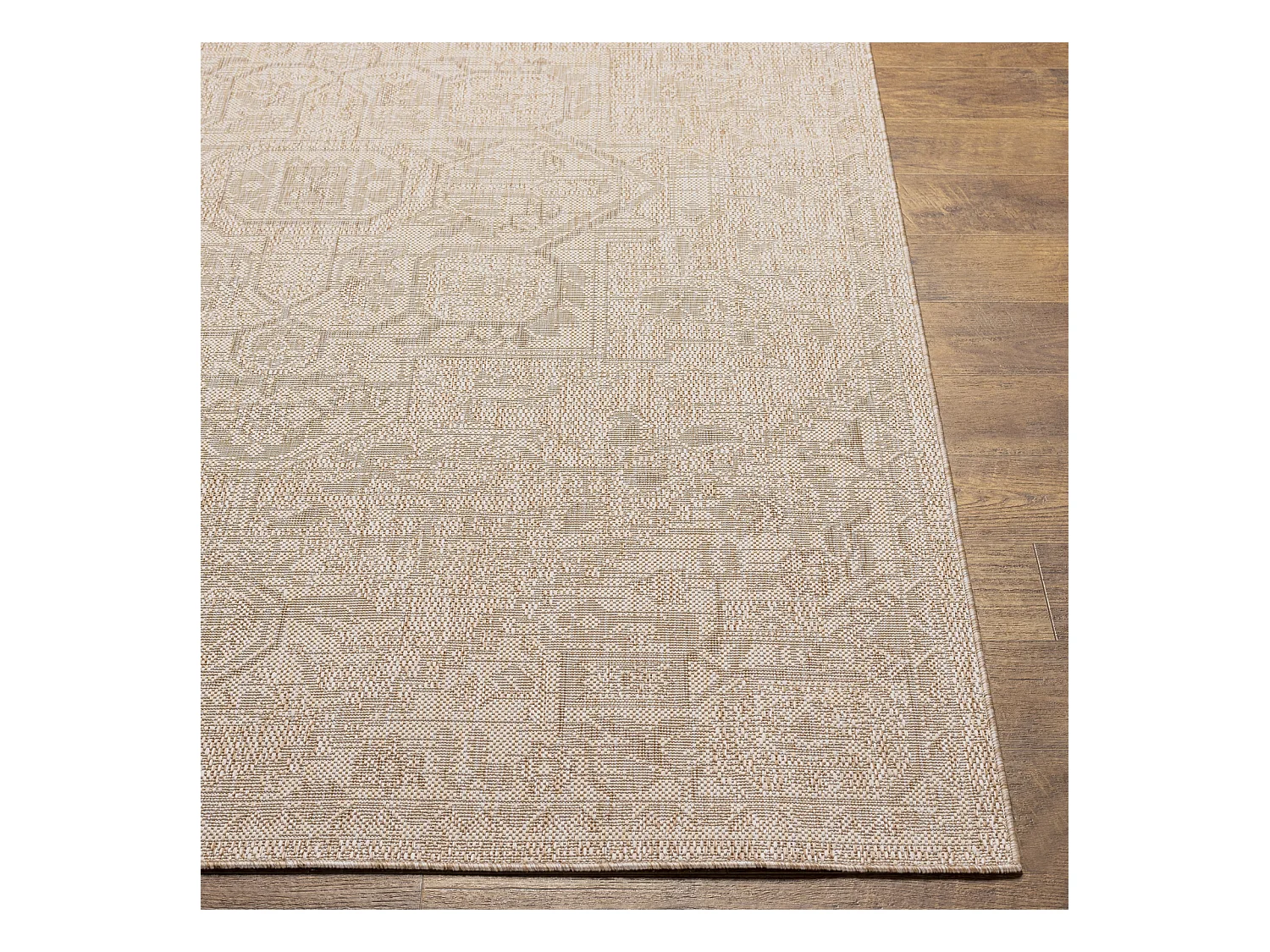 Tapis d'Extérieur/Intérieur Aspect Jute - Beige/Ivoire - 160x213cm - LINDA