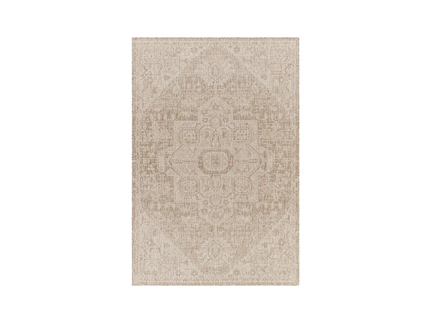 Buitenkleed - Balkon, Terras, Keuken Jute-Look Tapijt - Beige/Ivoor - 160x213cm - LINDA