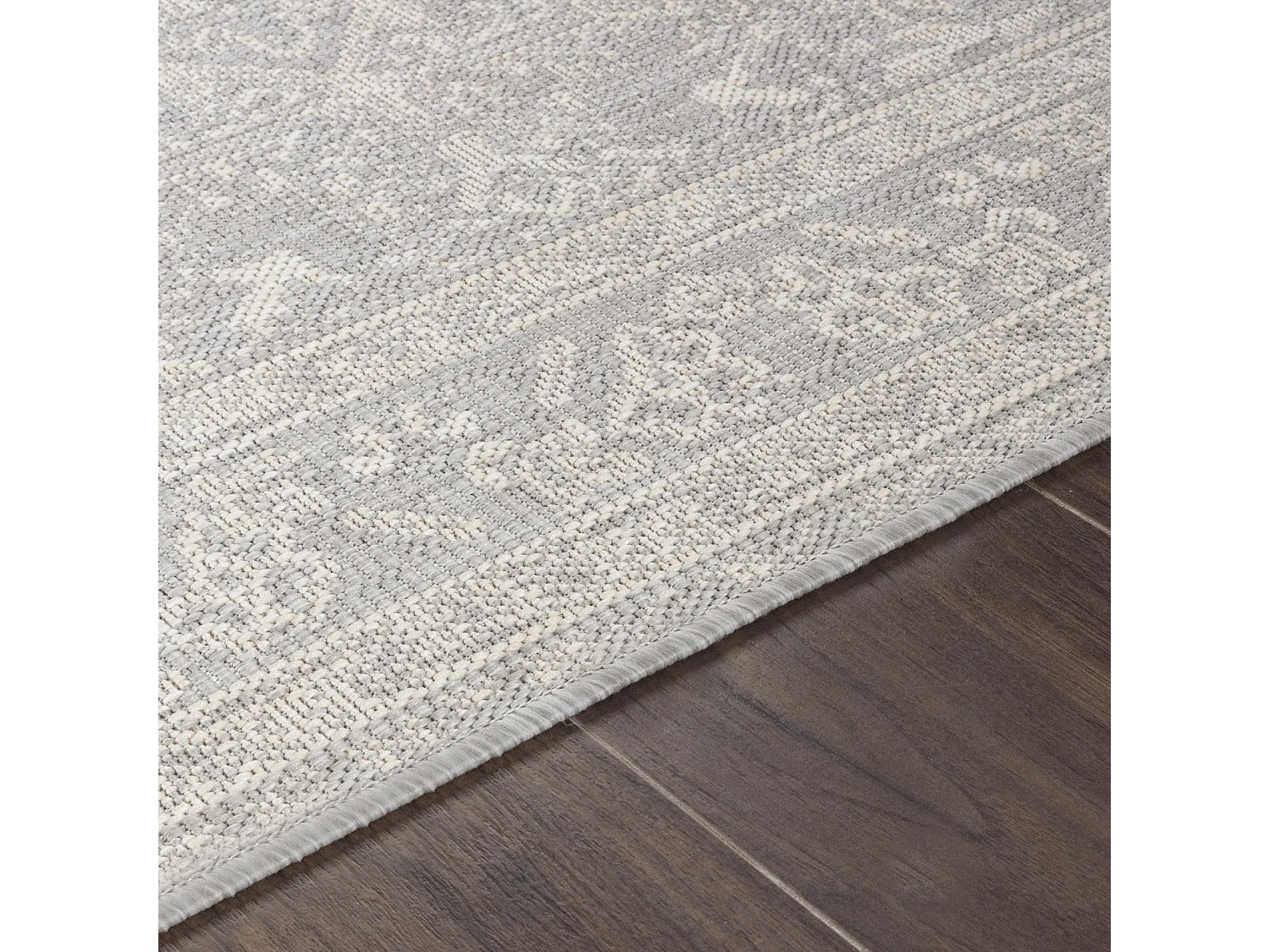 Tapis d'Extérieur/Intérieur - Gris/Ivoire - 160x213cm - ELLY