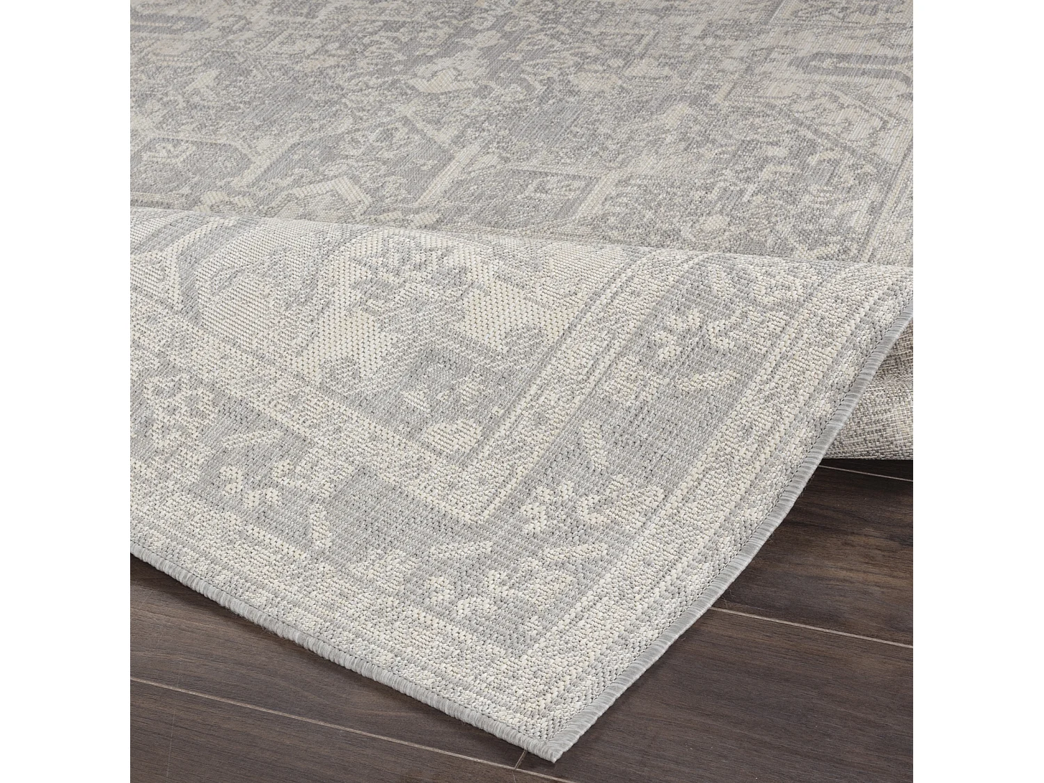 Tapis d'Extérieur/Intérieur - Gris/Ivoire - 160x213cm - ELLY