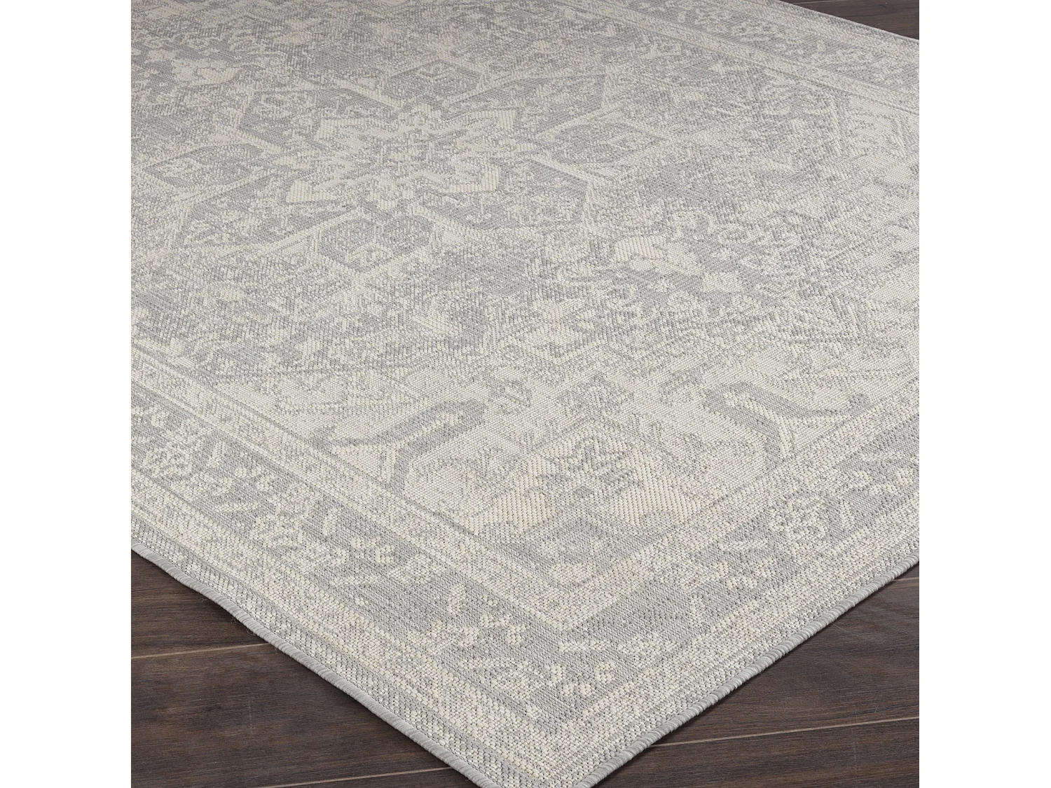 Tapis d'Extérieur/Intérieur - Gris/Ivoire - 160x213cm - ELLY