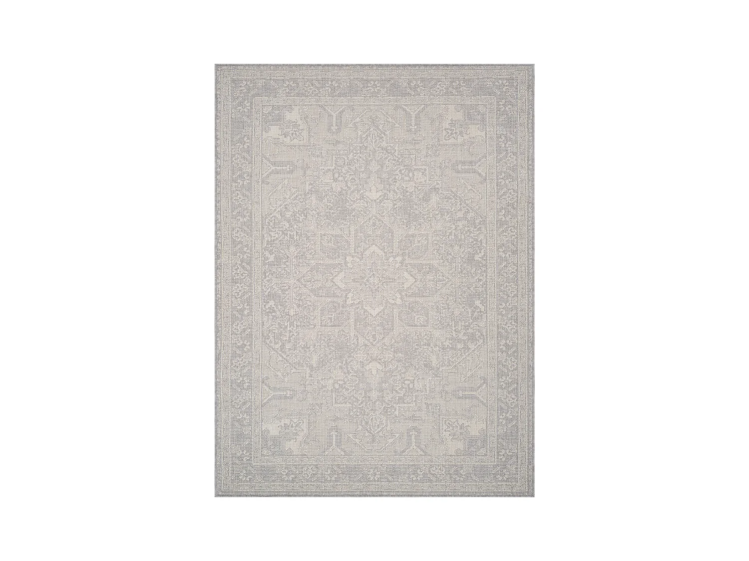 Tapis d'Extérieur/Intérieur - Gris/Ivoire - 160x213cm - ELLY