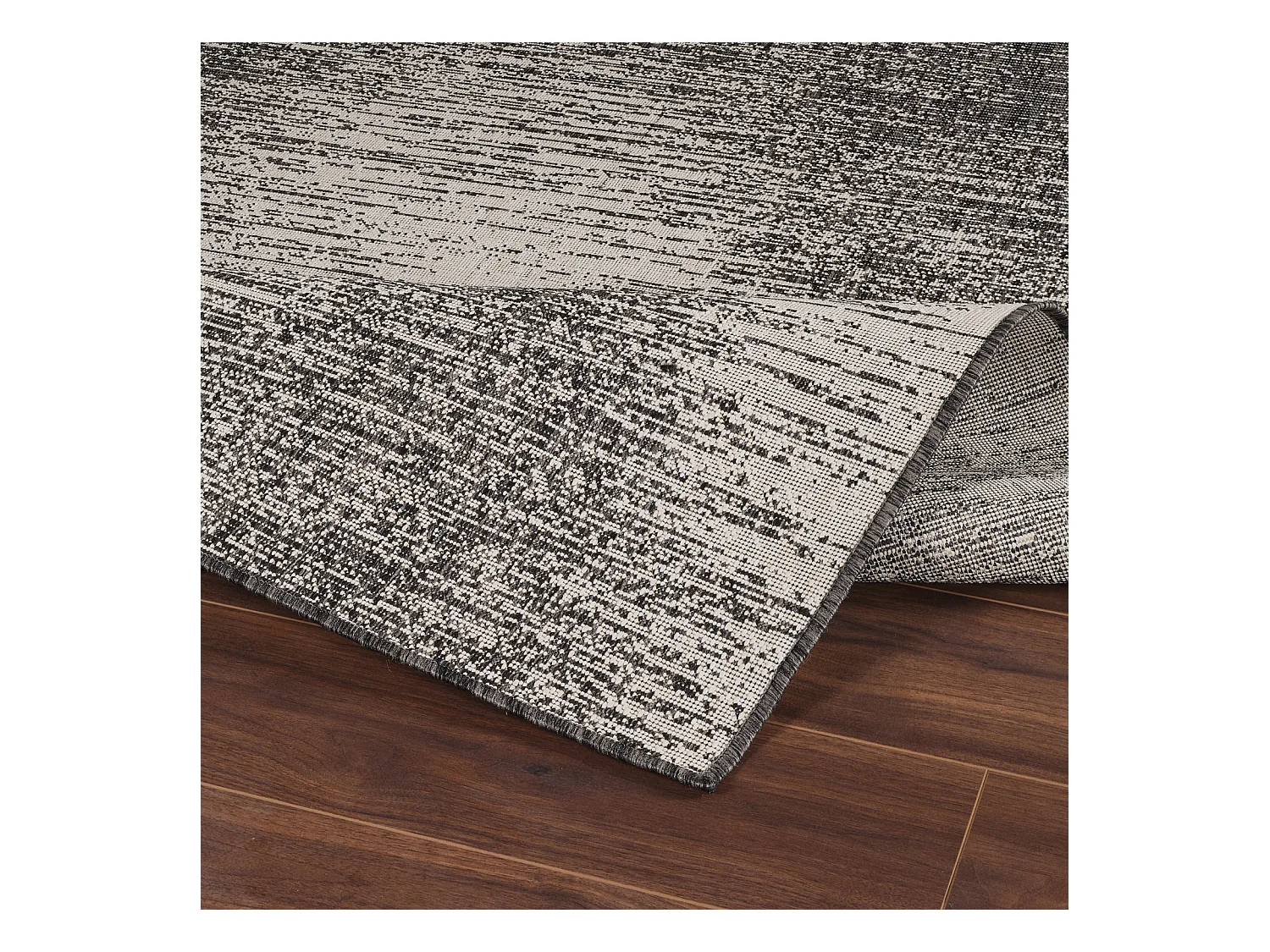 Tapis d'Extérieur/Intérieur - Ivoire/Gris - 80x150cm - SHELBY