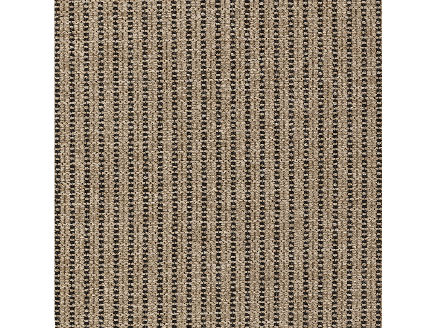 Tapis d'Extérieur/Intérieur Aspect Jute - Beige/Noir - 80x220cm - MINDY