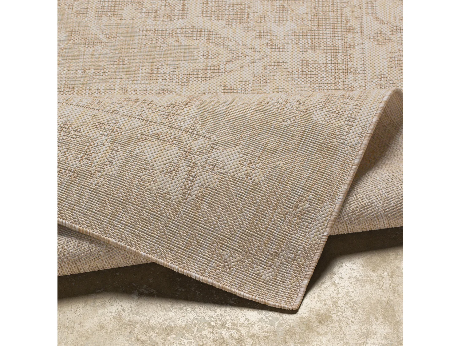 Buitenkleed - Balkon, Terras, Keuken Jute-Look Tapijt - Beige/Ivoor - 160x213cm - GENA