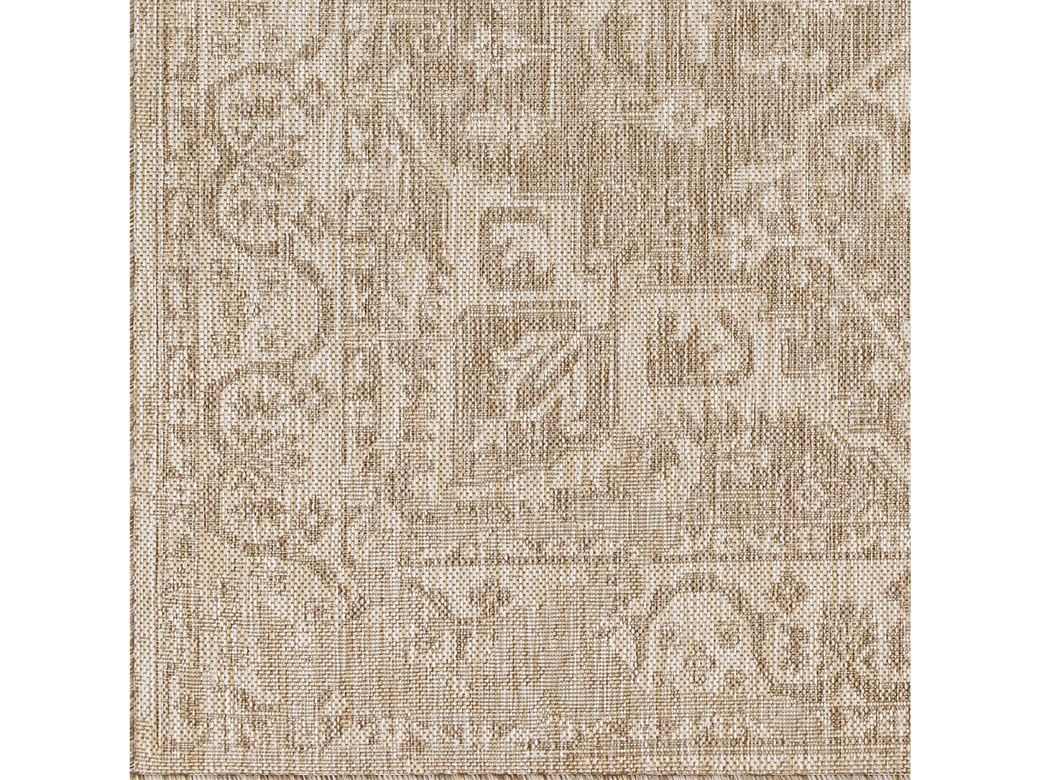 Buitenkleed - Balkon, Terras, Keuken Jute-Look Tapijt - Beige/Ivoor - 160x213cm - GENA