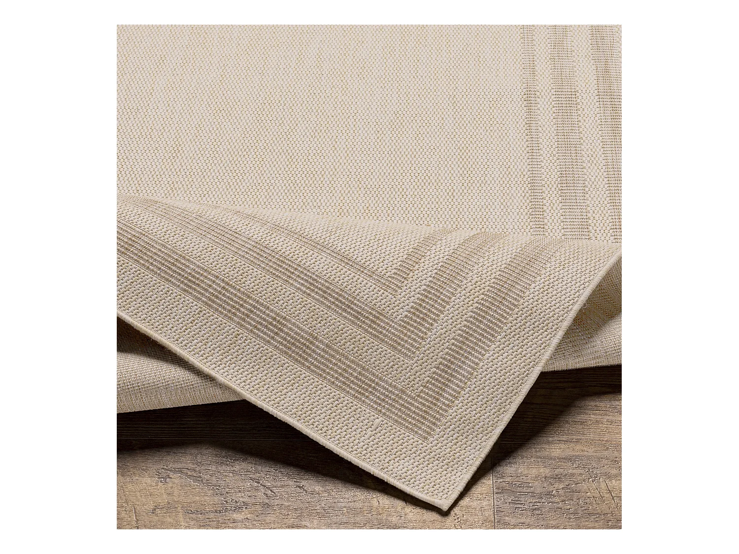 Tapis d'Extérieur/Intérieur Aspect Jute - Beige/Ivoire - 200x275cm - GEORGIA