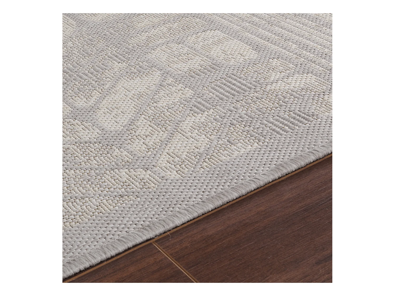 Tapis d'Extérieur/Intérieur - Gris/Ivoire - 120x170cm - SALLY