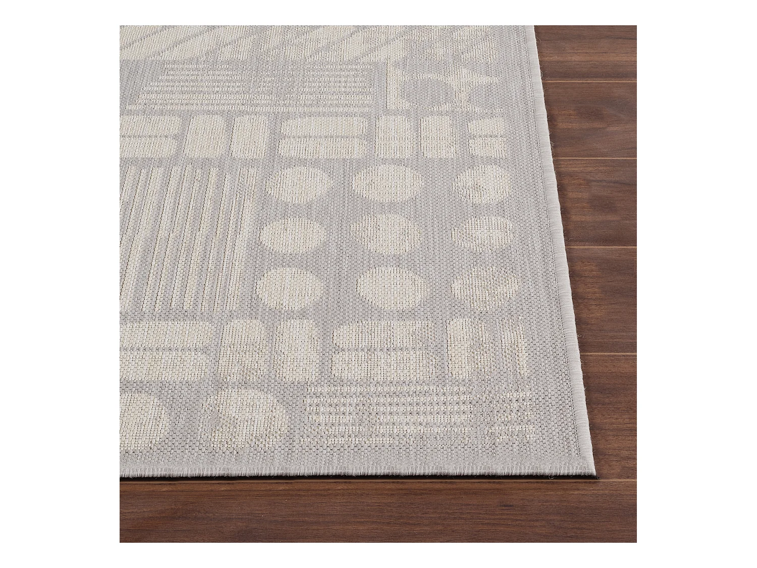 Tapis d'Extérieur/Intérieur - Gris/Ivoire - 120x170cm - SALLY