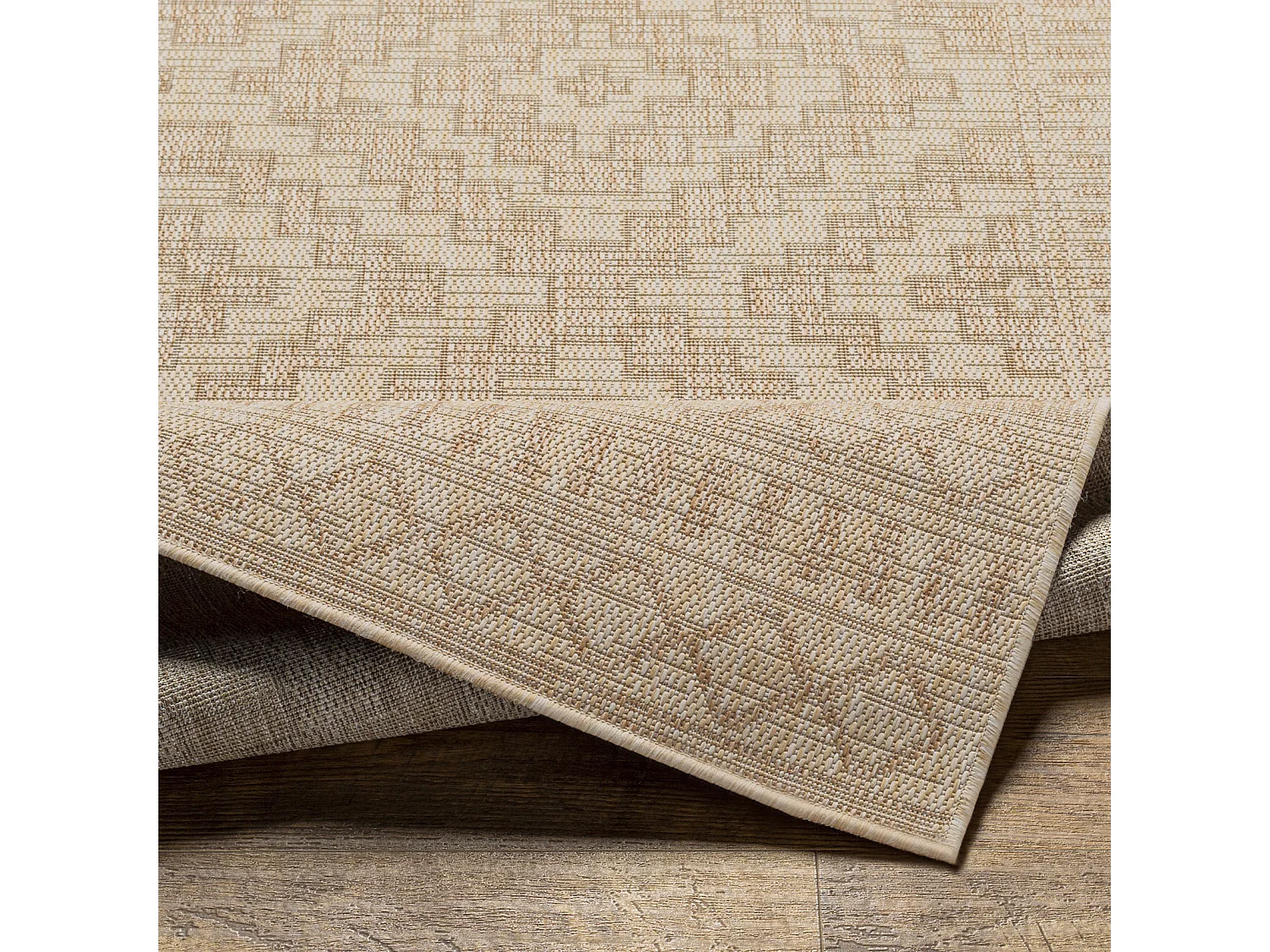 Buitenkleed - Balkon, Terras, Keuken Jute-Look Tapijt - Beige/Ivoor - 160x213cm - TRICIA