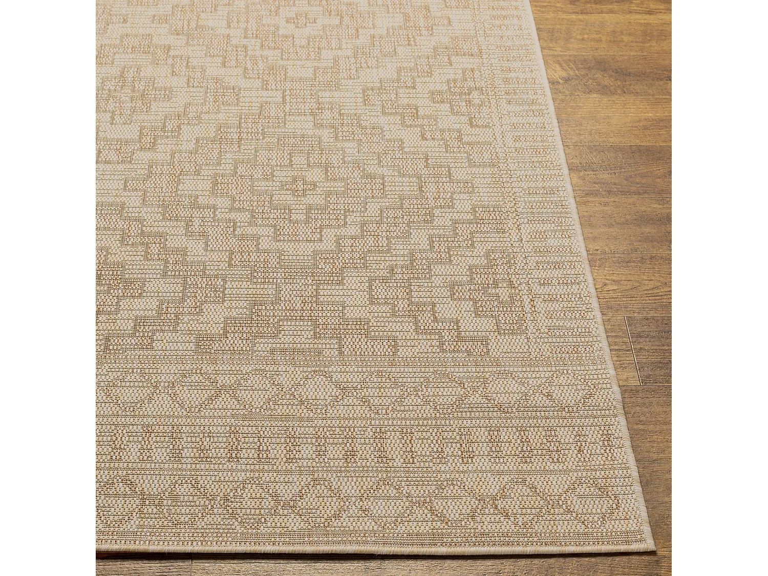 Buitenkleed - Balkon, Terras, Keuken Jute-Look Tapijt - Beige/Ivoor - 160x213cm - TRICIA