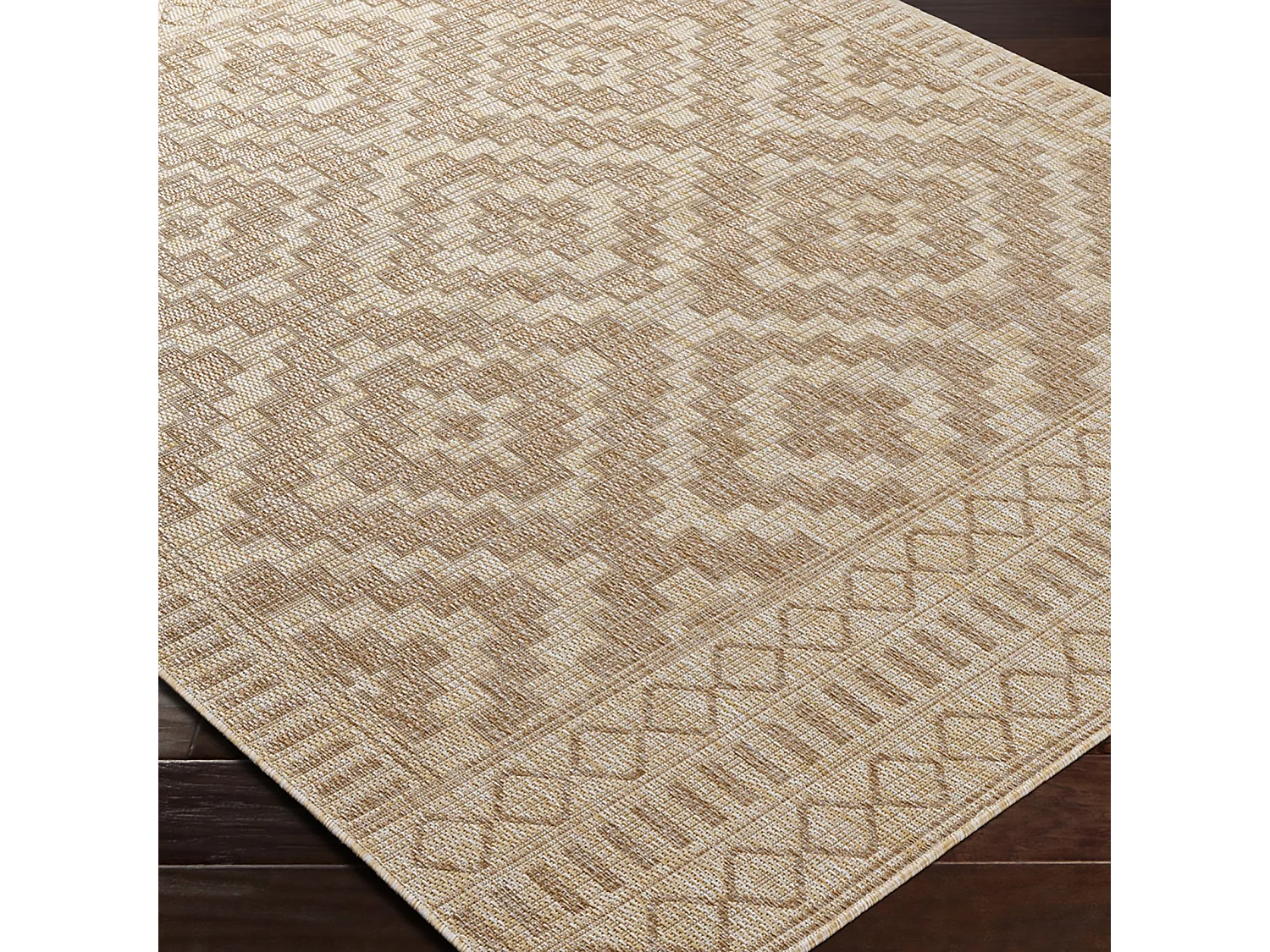 Buitenkleed - Balkon, Terras, Keuken Jute-Look Tapijt - Beige/Ivoor - 160x213cm - TRICIA