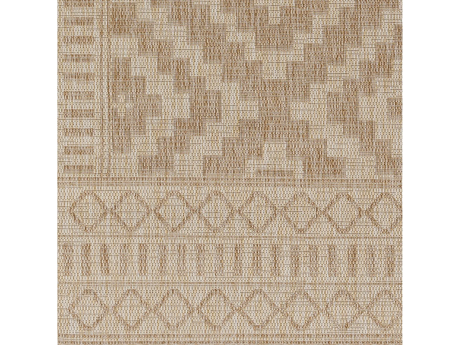 Buitenkleed - Balkon, Terras, Keuken Jute-Look Tapijt - Beige/Ivoor - 160x213cm - TRICIA